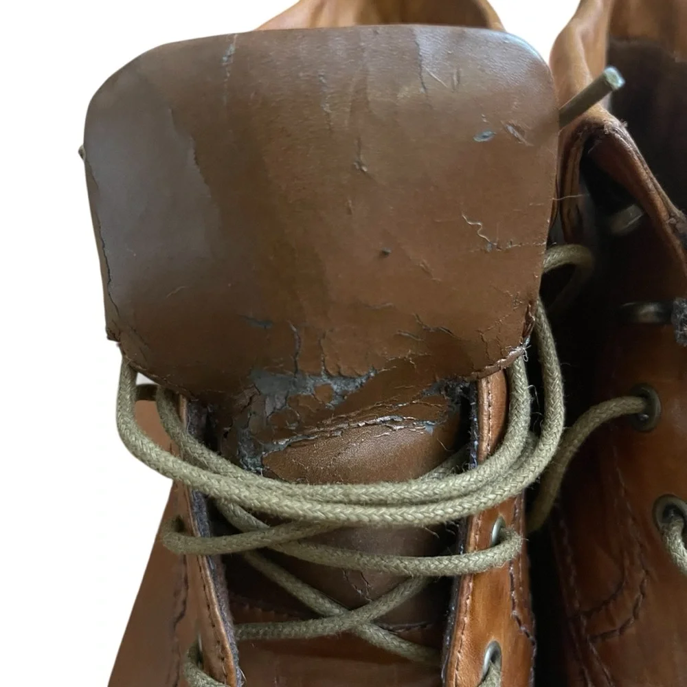 Earth Spirit Yasmin Brown Leather Ankle Boots Cap Toe Lace Up Comfort Booties 8 - Picture 10 of 11